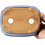 Pot à bonsaï rectangulaire bleu par Hattori - 126 x 95 x 40 mm