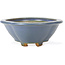 Mokko blue bonsai pot by Hattori - 134 x 115 x 52 mm