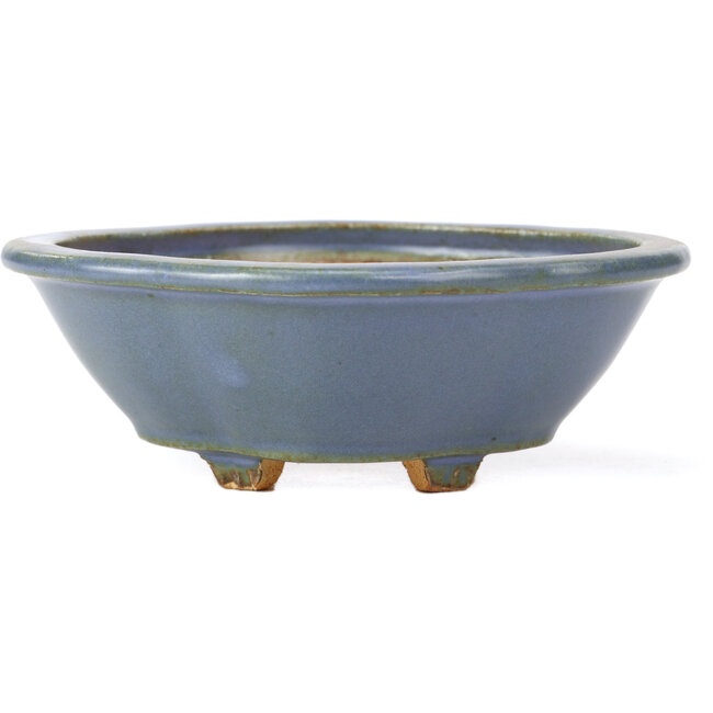 Mokko blauwe bonsaipot van Hattori - 134 x 115 x 52 mm