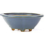 Mokko blue bonsai pot by Hattori - 134 x 115 x 52 mm