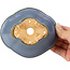 Pot à bonsaï bleu Mokko par Hattori - 134 x 115 x 52 mm
