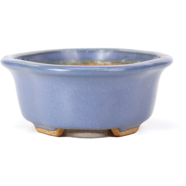 Vaso per bonsai blu Mokko di Hattori - 128 x 95 x 42 mm