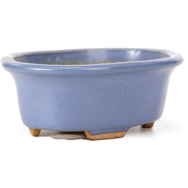 Pot à bonsaï bleu Mokko par Hattori - 128 x 95 x 42 mm
