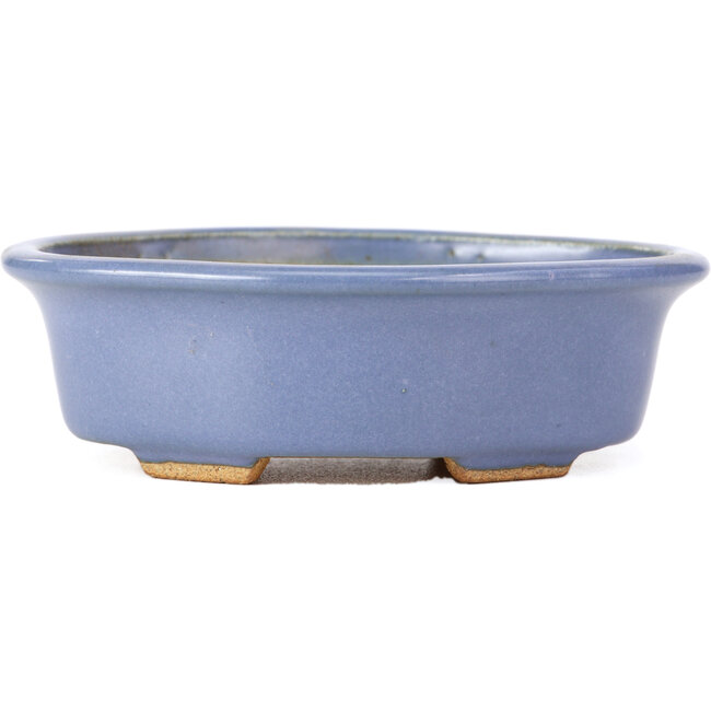 Mokko blue bonsai pot by Hattori - 128 x 95 x 42 mm