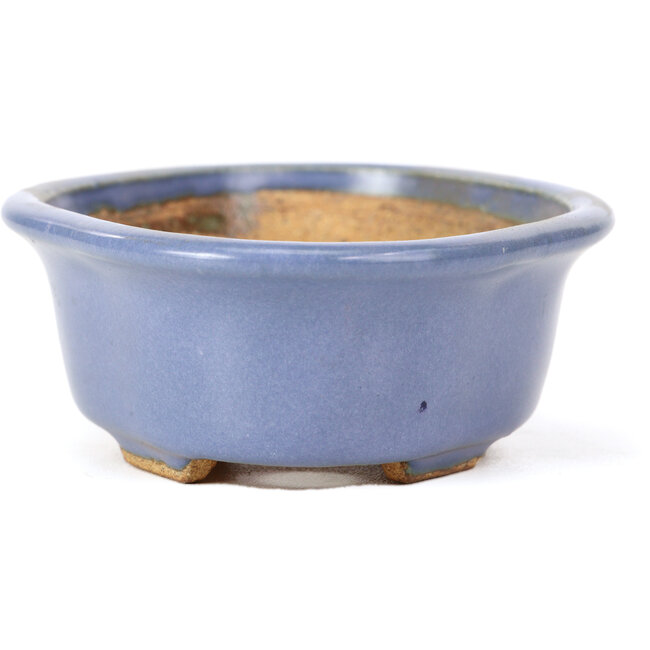 Mokko blauwe bonsaipot van Hattori - 128 x 95 x 42 mm