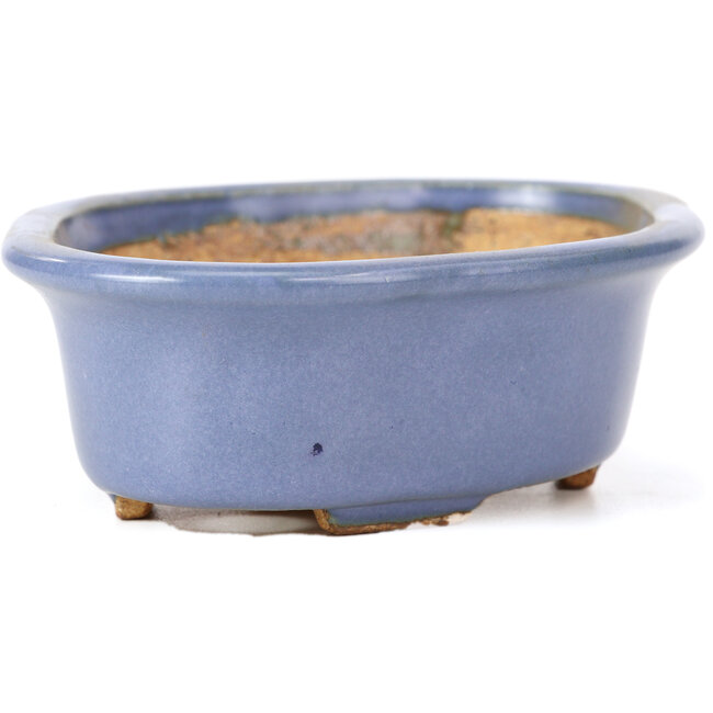 Vaso per bonsai blu Mokko di Hattori - 128 x 95 x 42 mm