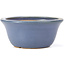 Round blue bonsai pot by Hattori - 115 x 115 x 55 mm