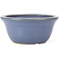 Round blue bonsai pot by Hattori - 115 x 115 x 55 mm