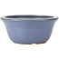 Round blue bonsai pot by Hattori - 115 x 115 x 55 mm