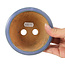 Runde blaue Bonsaischale von Hattori - 115 x 115 x 55 mm