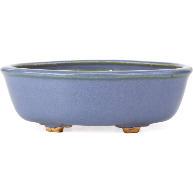 Mokko blue bonsai pot by Hattori - 130 x 95 x 45 mm