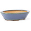 Oval blue bonsai pot by Hattori - 133 x 103 x 32 mm