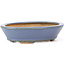 Oval blue bonsai pot by Hattori - 133 x 103 x 32 mm