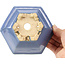 Pot à bonsaï hexagonal bleu par Hattori - 155 x 140 x 70 mm