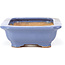 Pot à bonsaï rectangulaire bleu par Hattori - 140 x 105 x 38 mm