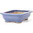 Rectangular blue bonsai pot by Hattori - 140 x 105 x 38 mm