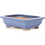 Rectangular blue bonsai pot by Hattori - 140 x 105 x 38 mm