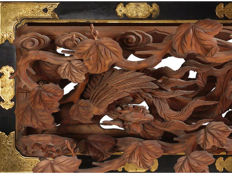 Ranma Fushichō, antiek Japans houtsnijpaneel
