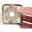 Quadratische beige Bonsaischale von Terahata Satomi Mazan - 65 x 65 x 70 mm