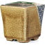 Vaso per bonsai quadrato beige di Terahata Satomi Mazan - 65 x 65 x 70 mm