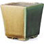 Pot à bonsaï carré vert par Terahata Satomi Mazan - 65 x 65 x 70 mm