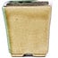 Vaso per bonsai quadrato beige di Terahata Satomi Mazan - 65 x 65 x 70 mm