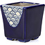 Maceta de bonsái cuadrada azul de Terahata Satomi Mazan - 65 x 65 x 70 mm