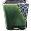 Vierkante groene bonsaipot van Terahata Satomi Mazan - 65 x 65 x 70 mm