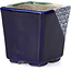 Pot à bonsaï carré bleu par Terahata Satomi Mazan - 65 x 65 x 70 mm