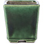 Pot à bonsaï carré vert par Terahata Satomi Mazan - 65 x 65 x 70 mm