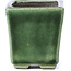 Pot à bonsaï carré vert par Terahata Satomi Mazan - 65 x 65 x 70 mm