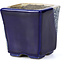 Quadratische blaue Bonsaischale von Terahata Satomi Mazan - 65 x 65 x 70 mm