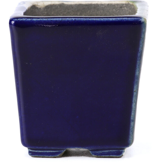 Maceta de bonsái verde cuadrada de Terahata Satomi Mazan - 65 x 65 x 70 mm