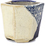 Pot à bonsaï bleu hexagonal par Terahata Satomi Mazan - 73 x 65 x 65 mm