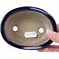 Ovale blaue Bonsaischale von Terahata Satomi Mazan - 110 x 85 x 33 mm