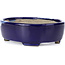 Maceta de bonsái azul ovalada de Terahata Satomi Mazan - 160 x 132 x 47 mm