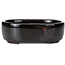 Oval brown bonsai pot by Terahata Satomi Mazan - 141 x 103 x 43 mm