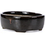 Vaso per bonsai ovale marrone di Terahata Satomi Mazan - 141 x 103 x 43 mm