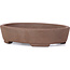 Ovale unglasierte Bonsaischale von Terahata Satomi Mazan - 130 x 102 x 31 mm