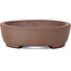 Ovale unglasierte Bonsaischale von Terahata Satomi Mazan - 130 x 102 x 31 mm