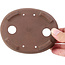 Ovale ongeglazuurde bonsaipot van Terahata Satomi Mazan - 130 x 102 x 31 mm