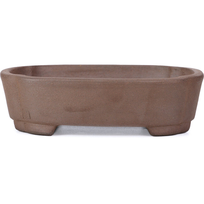 Rectangular unglazed bonsai pot by Terahata Satomi Mazan - 157 x 119 x 45 mm