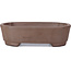 Rectangular unglazed bonsai pot by Terahata Satomi Mazan - 157 x 119 x 45 mm