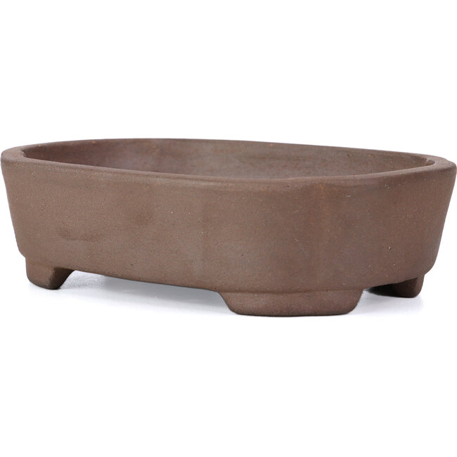 Rectangular unglazed bonsai pot by Terahata Satomi Mazan - 157 x 119 x 45 mm