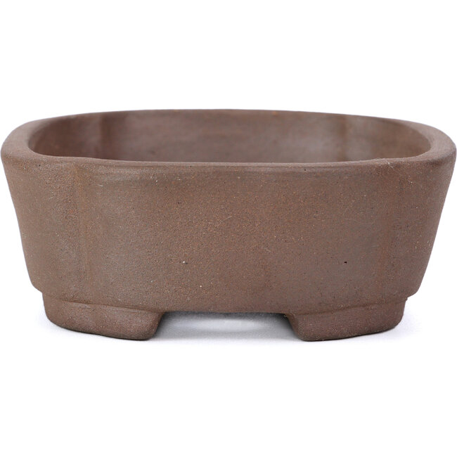 Maceta de bonsái rectangular sin esmaltar de Terahata Satomi Mazan - 157 x 119 x 45 mm