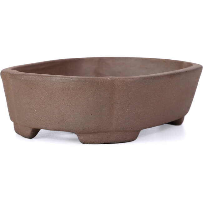 Rechteckige unglasierte Bonsaischale von Terahata Satomi Mazan - 157 x 119 x 45 mm