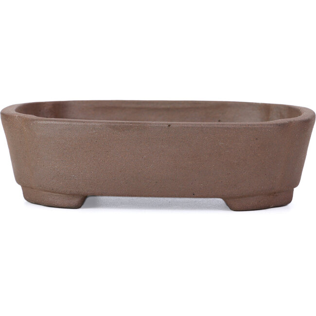 Vaso per bonsai rettangolare non smaltato di Terahata Satomi Mazan - 157 x 119 x 45 mm