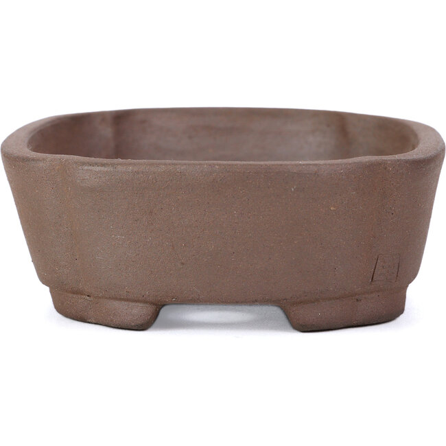 Rechthoekige ongeglazuurde bonsaipot van Terahata Satomi Mazan - 157 x 119 x 45 mm