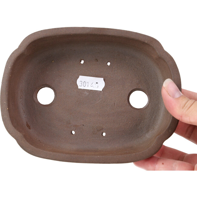 Pot à bonsaï rectangulaire non émaillé par Terahata Satomi Mazan - 157 x 119 x 45 mm