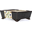 Pot à bonsaï rectangulaire marron par Terahata Satomi Mazan - 157 x 133 x 54 mm
